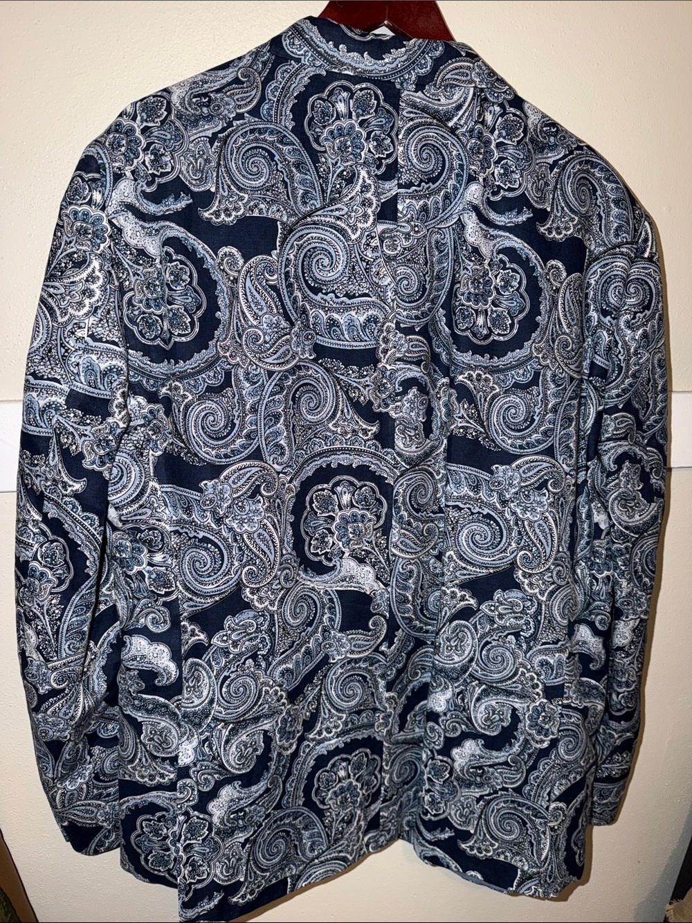 Tallia men’s 48R blue paisley blazer / worn once - Picture 5 of 5